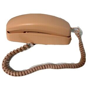 RARE Vtg TRIMLINE 230 Princess Touch Tone Phone AT&T Peach Tabletop